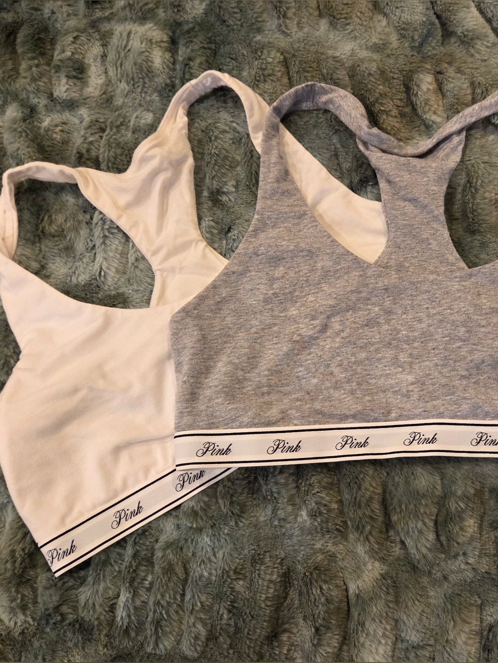 (2) PINK by VICTORIAS SECRET Unlined Racerback Sport/Bralette